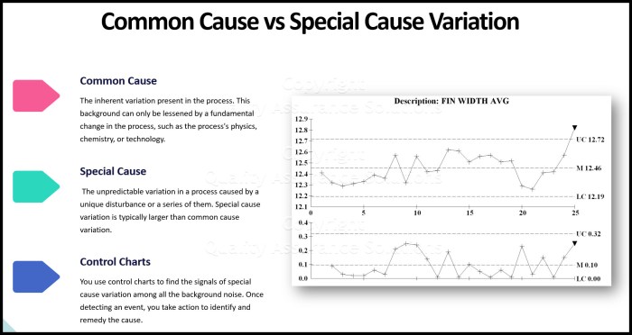 Statistical process control focuses on the acceptability of process output